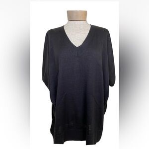 Coldwater Creek Classic Black/Gray V-Neck Sweater Size L 14
